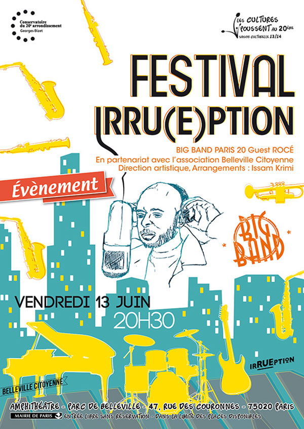 Affiche pour le Festival Irru(e)ption
