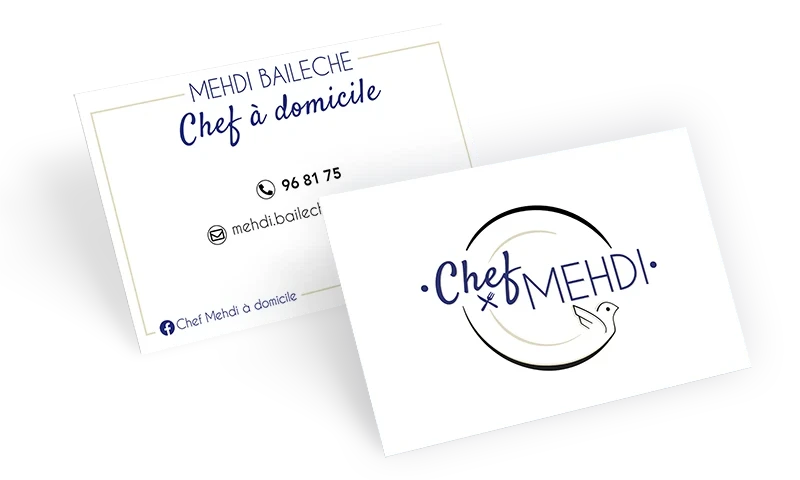 carte de visite pour Chef Mehdi