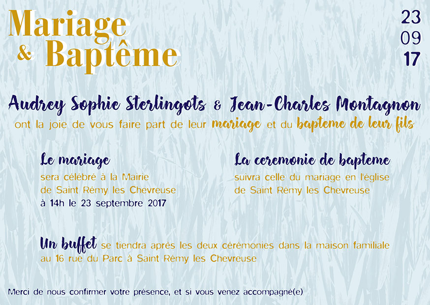 faire-part de mariage et bapteme