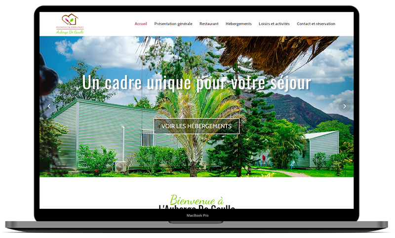 Visuel du site de l'auberge de gaulle