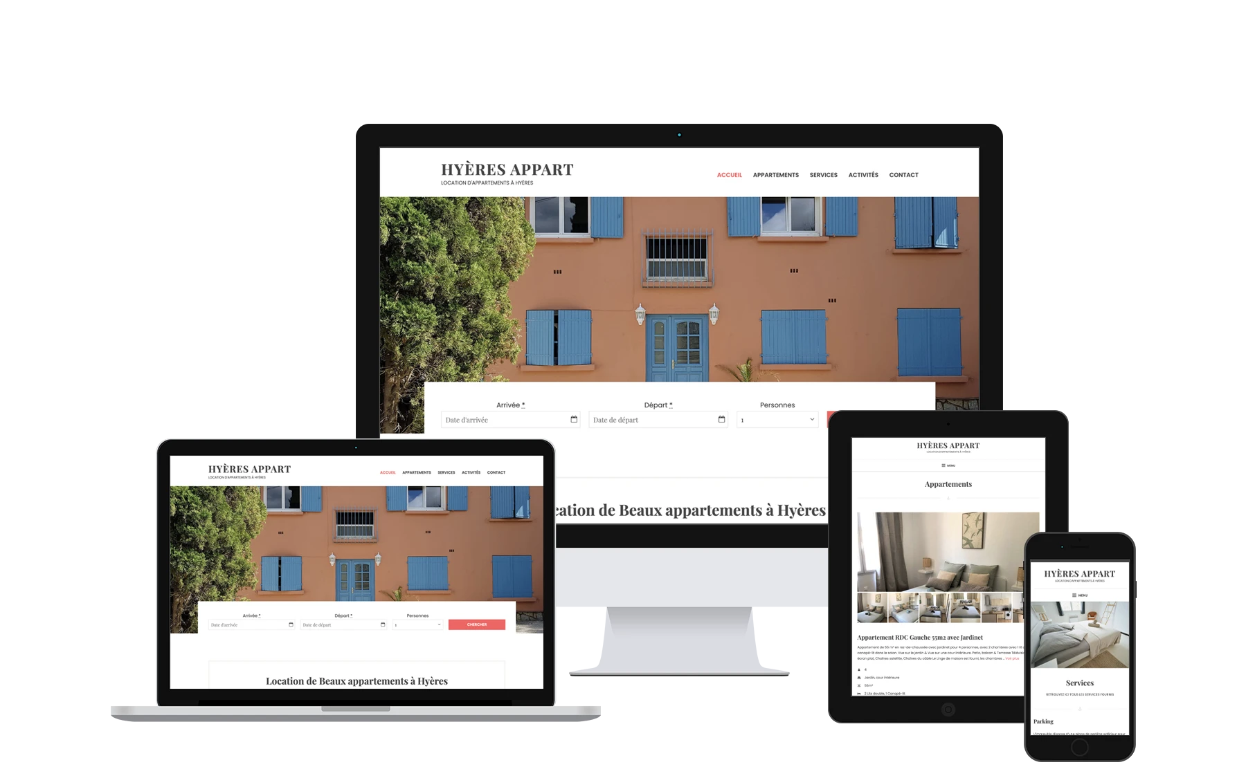 Visuel du site de Hyères Appart